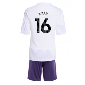 Dětské fotbalový komplet Manchester United Amad Diallo #16 Venkovní košile 2025-26 Krátkým Rukávem